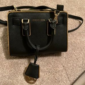 Michael Kors Black and Gold Crossbody